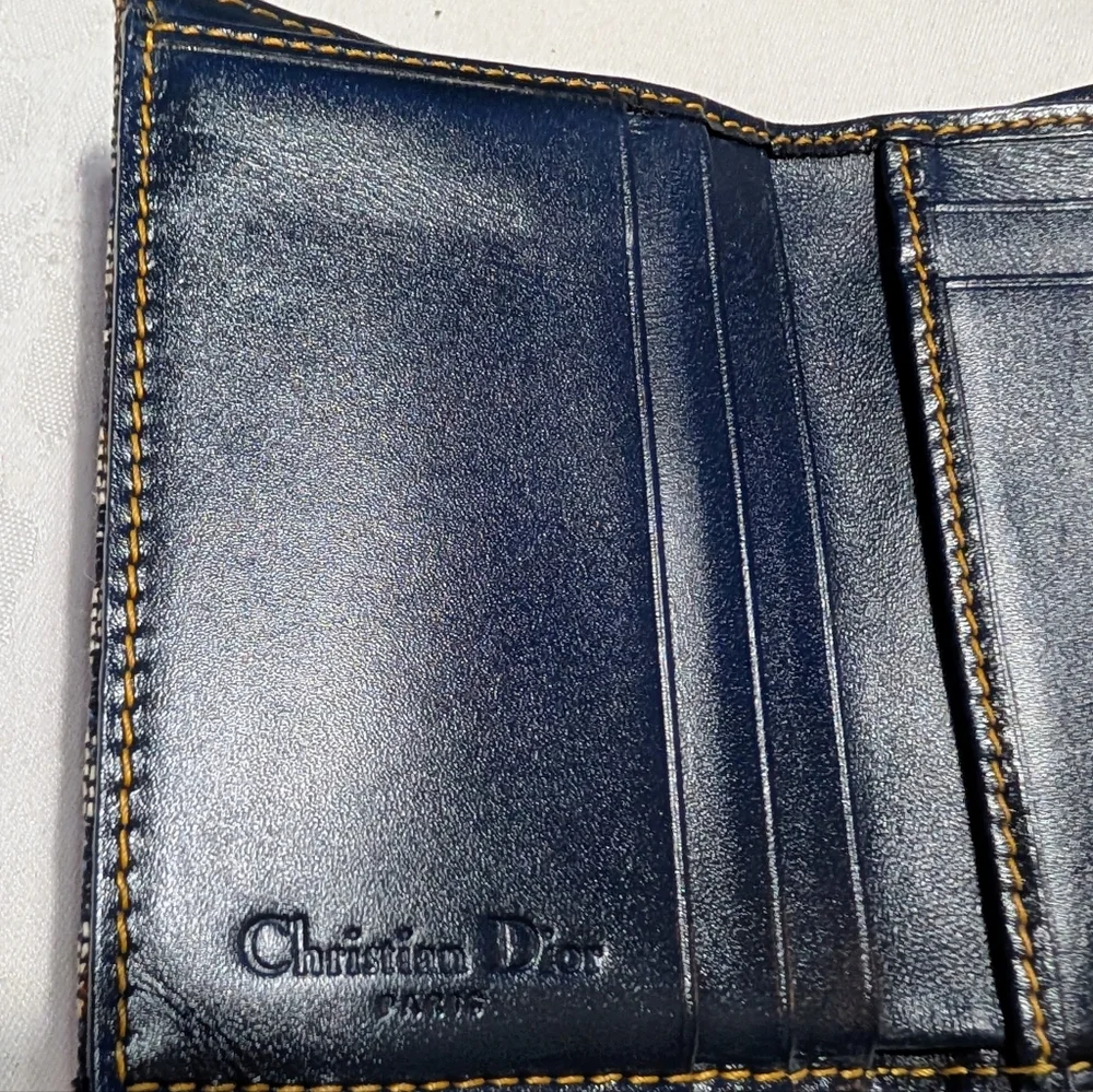 Dior Signature Saddle Monogram Blue Dior Oblique Jacquard And Leather Wallet 🔥